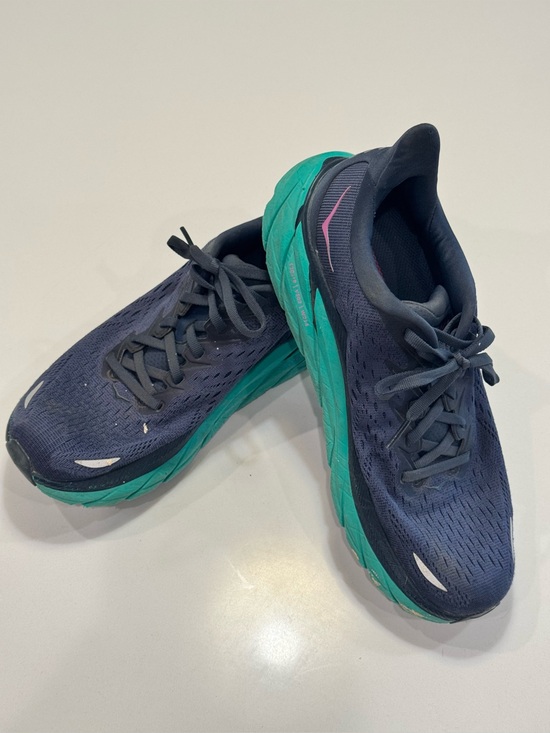 Hoka One One Shoes - HOKA Wmns Clifton 8 'Outer Space Atlantis SKU 1119394 Size 8B Blue /teal/pink